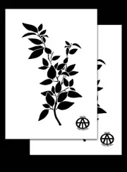 Mylar Camo Leaf Stencils Camouflage Duck Boat Painting HIGHBUSH BRANCH 2 Pack