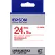 LK-6WRN EPSON 標籤帶(白底紅字/24mm) C53S656402 適用 LW-700/LW-900