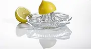DUHALINE Lemon Squeezer, Portable Citrus Juicer, Crystal Reamer, Manual Juicer with Handle and Spout for Fresh Juice, Lime Orange, Heavy Clear Glass