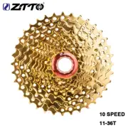ZTTO Mountain Bike 10 Speed Freewheel Cassette Gold 11-36T Steel Sprocket