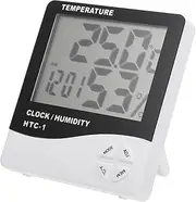 Alipis Home Decor Thermometer Clock Digital Wall Clock for Bathroom Kitchen Bedroom Thermohygrometer Large Screen Easy to Use