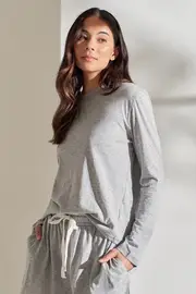 Organic Cotton Knit Long Sleeve Tee--PAP-21266-6