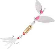 Trout Lures with Feather Treble Hook: Freshwater Saltwater Spinner Sequins Lures, Spinnerbait Casting Accessories, Long Di Cast Metal Bait