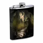 Scary Zombie D6 8oz Stainless Steel Hip Flask