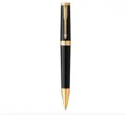 Parker Ingenuity Black Lacquer Gold Trim Ballpoint Pen 2182008
