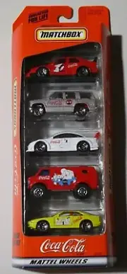 Matchbox 5 Pack Gift Set COCA-COLA Cars Vehicles Diecast 1998 New in Package