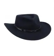 Silver Canyon Men Felt Water Repellent Crushable Stillwater Hat, L - Black-