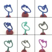 9PC English Alphabet Ring Design from E to M | Rings Wax Pattern Mold WRB337 NEW