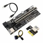 PCIE Riser 1x to 16x Graphic Extension with temperature sensor for Adapter Card