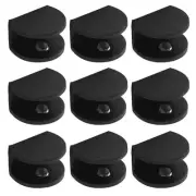 Bivethoi Glass Shelf Bracket Adjustable Shower Brackets, Heavy Duty black