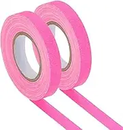 uxcell Glow in The Dark Gaffers Tape, 0.4 Inch x 65.6 Feet Colored Cotton Glow Tape Markers Fluorescent Glow in The Dark Tape Stickers for Party Decorations, Pink