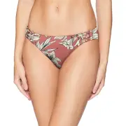 ROXY 161941 Women's Printed Softly Love Full Bikini Swimsuit Bottom Size XS