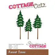 Forest Trees, 1.0'' x 3.5'' Steel Crafting Die COTTAGE CUTZ, CC-229