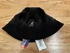 NWT Kangol Black Cord Bucket Corduroy Hat M Medium