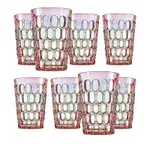 Godinger Rex Pink Highball Glasses, Set of 8