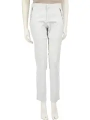 Light Blue Skinny Silver Hardware Trousers