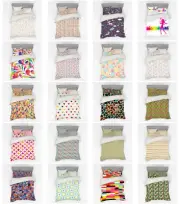 Ambesonne Colorful Print Bedding Set Duvet Cover Sham Fitted Sheet in 3 Sizes