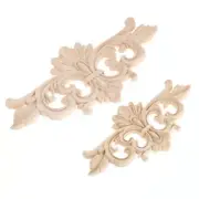 1pc Unpainted Wood Carved Decal Corner Onlay Applique Frame For Cabinet Dresser