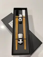 Two Pair panda Rest chopsticks With Gift Box. Husband And Wife Gift. Japanese