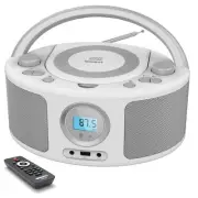 CD Radio Portable CD Player Boombox with Bluetooth FM Radio Remote Control US...