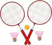 Kisangel 1 Set Badminton Racket Set Portable for Years Old Durable Easy to Handle Sports Equipment for Indoor and Outdoor Fun Parent Interaction Random Color