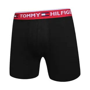 Tommy Hilfiger Cotton Stretch 男內褲 棉質舒適 平口褲/四角褲/Tommy內褲-紅黑色 單件