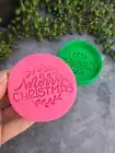 Merry Christmas (Style 2) Cookie Fondant Embosser Stamp & Cutter