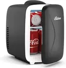 Mini Fridge [Upgrade], Small Rapid Cooling 4 Liter/6 Cans Black