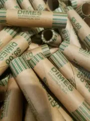 100 Preformed Dime Wrappers Premium, N.F. String, Pre-Crimped End Shotgun Rolls