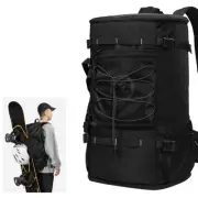 85L Ski Backpack Hanging Skateboard for Snowshoe Helmet Boots Bag Sport Backpack