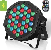 Rechargeable Par Lights 36W RGB Battery Powered, Wireless LED Par Lights DJ Upli