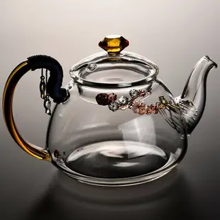 玻璃茶壺耐高溫透明加厚過濾功夫茶具泡茶煮茶小茶壺耐熱壺養生壺