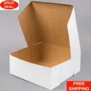 100/Case Bakery Cake Boxes 12" x 12" x 5" White Cake Box Sturdy and Nice Boxes