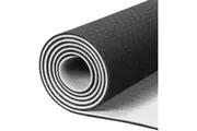 Fitness Passion TPE Mathick Yoga Mat Exercise Pad Eco friendly Non Slip 183cm x 61cm x 6MM-Black/Grey
