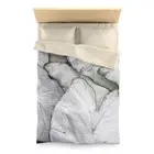 Florida White Elephant Leaves - Microfiber Duvet Cover