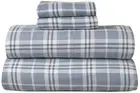 4 Piece 100% Cotton Flannel Sheet Set Queen - High GSM Deep Pockets Warm Breatha