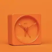 NEW-Off-White x Braun Limited Edition Travel Analogue Alarm Clock - Orange