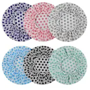 Shower Cap, Shower Cap for Women Girls, Waterproof Shower Cap, 6 Pieces Reusable Elastic Bathing Cap, Large Shower Hair Accessory Shower Spa Salon