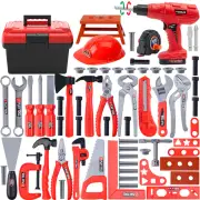 Children ToolBox Kids Tool Set Electric Toy Drill Screwdriver Pretend Play Engineer Simulation Repair Construction for B