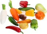 VINTORKY 17pcs Artificial Vegetables Props for Cognitive Learning Realistic Fake Veggies for and Home Decoration