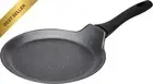 Non-Stick Pancake Pan 24cm Black Stone Finish Frying Skillet Flat Griddle