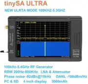 100KHZ-5.3GHZ 4inch Display Handheld Tiny Spectrum Analyzer RF Generator New