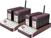 Restaurant Pager System,40 Pager for Restaurants,Wireless Calling System,984ft Long Distance,4 Alert Tones,Change Number at Will,Stop Beep,for Coffee Shop, Food Truck, Church, Clinic