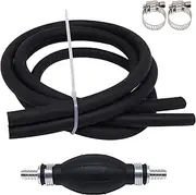 OXCANO Fuel Line Assembly 3/8" 6Ft Marine Fuel Hose Line Assembly for Marine Outboard Boat Motor RVs Tractors and Caravans