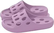 [lskdnrufh] Sandals Bathroom Slippers Indoor Bath Tub Anti-Slip Shower Slippers Quick Dry Slippers with Hole Ladies Sandals, Purple, 36 EU