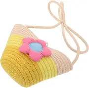 [VERDANVERSE] Large Beach Bag for Boys and Girls Wicker Beach Bag with Flower Design for