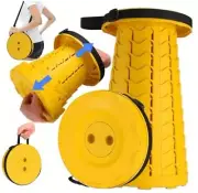 Upgraded Collapsible Stool for Adults,Portable Retractable Folding All Yellow