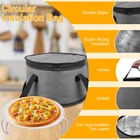 Round Pie Carrier with Foldable Tray Insulated Casserole Carrier Bag with haaep
