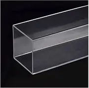 Clear Rigid Acrylic Pipe Plastic Pipe, 1pcs Acrylic Square Tube, for Garden Supplies 10~100mm Side Acrylic Square Pipe Hollow Duct Transparent Tube PMMA Tubing(200x200x4mm 300mm)