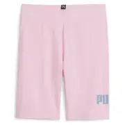 Puma Essentials Logo Bike Shorts Youth Girls Pink Casual Athletic Bottoms 847457